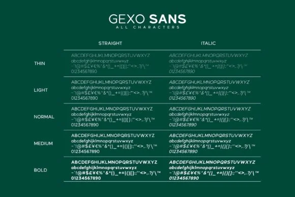 Gexo Sans Font
