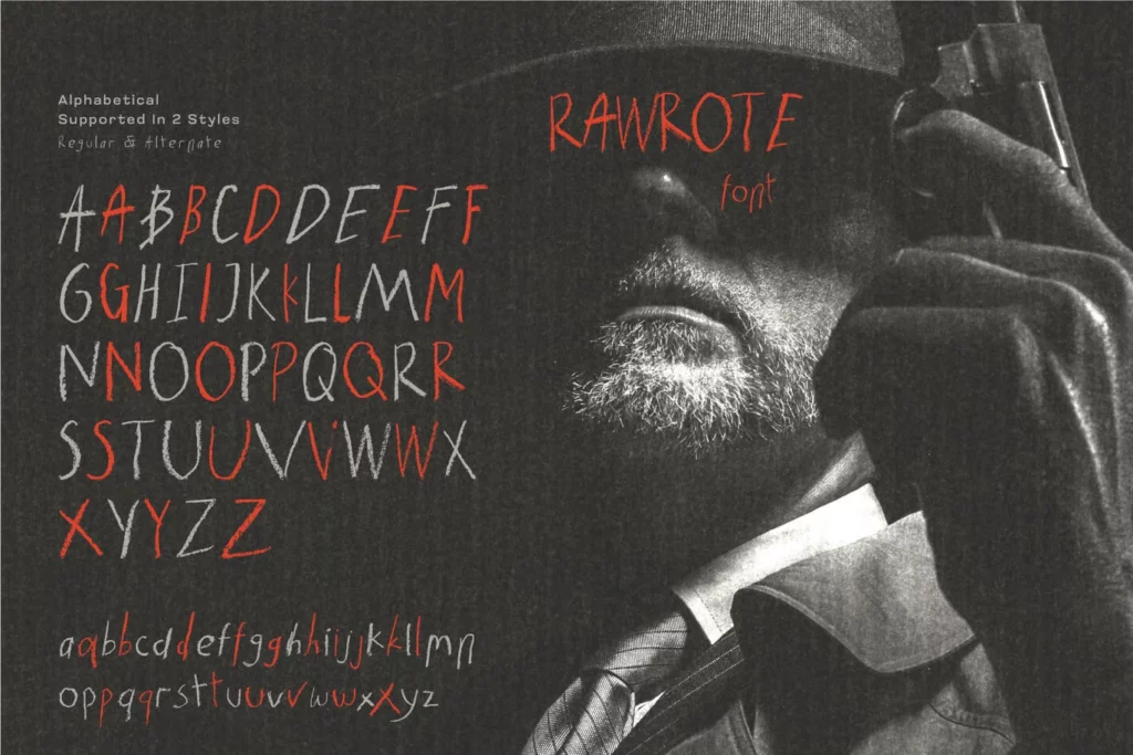 Rawrote Font