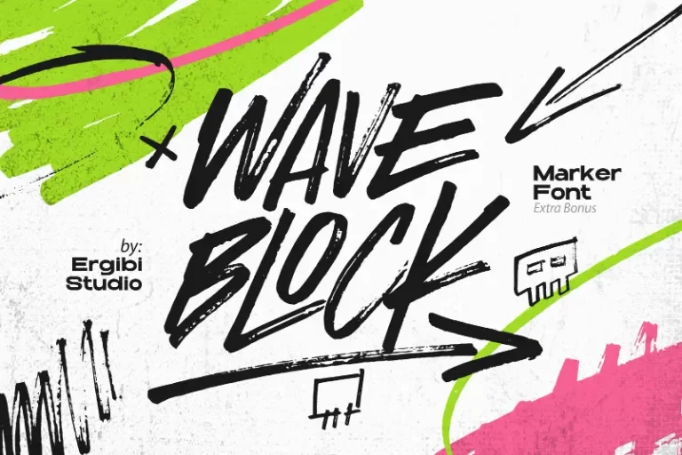 Wave Block Font